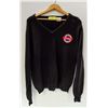 Image 1 : BLACK COTTON SDC V-NECK SWEATER LARGE