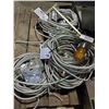 Image 2 : PALLET OF OUTDOOR FLOODLIGHTS COMPLETE WITH WIRING, JUNCTION BOXES, AND SWITCH
