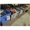 Image 1 : BINS OF TAPE , PAINT, EXTENSION CORDS, AND MORE