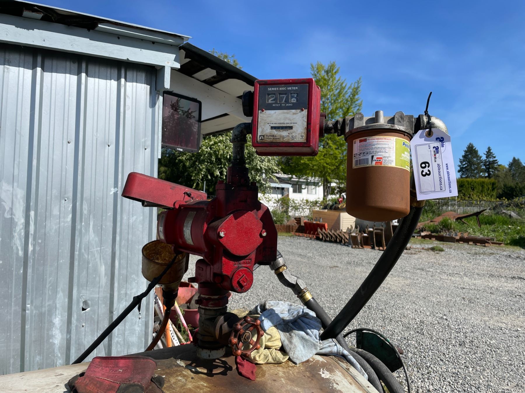 *TIDY TANK LTD 2700L DIESEL FUEL STORAGE TANK WITH FILL-RITE 700 115V ...