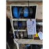 Image 2 : POWERFIST SMALL INDUSTRIAL BENCH VISE & 3 TIER WIRE SPOOL HOLDER WITH WIRE