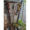 Image 2 : STABLE ROOM CONTENTS WITH ELECTRICAL CONDUIT PIPE, ELBOWS, COUPLERS, GARDEN TOOLS LIFTING CHAINS AND