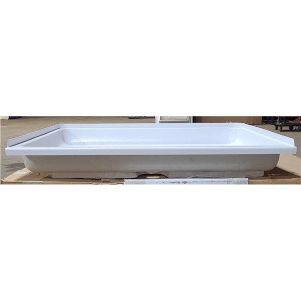 Shower Pan 40  x 36 , Duo-Form 364010521 1 , Rectangular, With Threshold, Front Center Drain, White