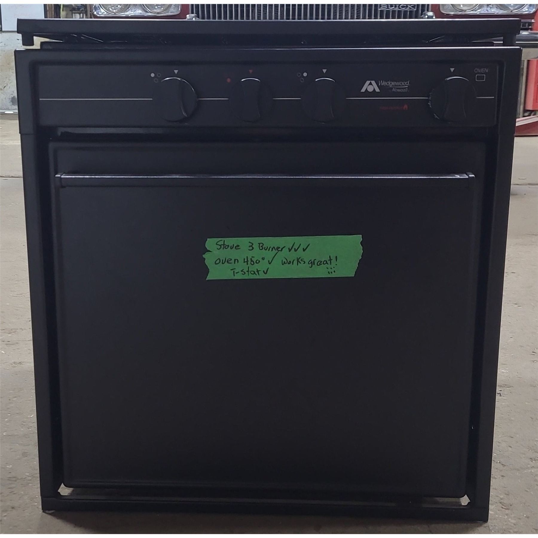 Used Atwood / Wedgewood Range Stove 3-burner 21 3/8
