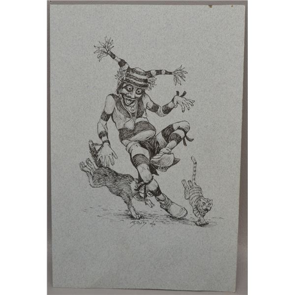 NATIVE AMERICAN HOPI DRAWING BY NEIL DAVID
