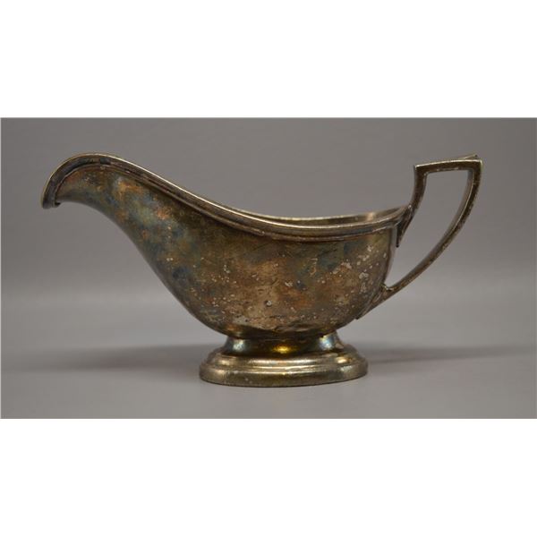 FRED HARVEY INTERNATIONAL SILVER CO PLATE SILVER GRAVY BOWL