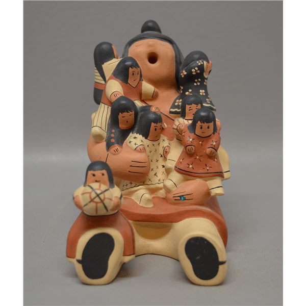 SOUTHWEST CERAMIC STORYTELLER SIGNED NANDI