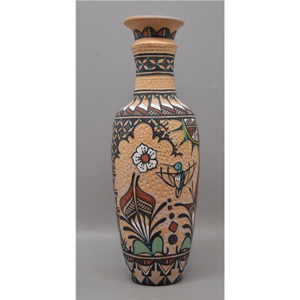NATIVE AMERICAN JEMEZ POTTERY VASE BY FRAGUA