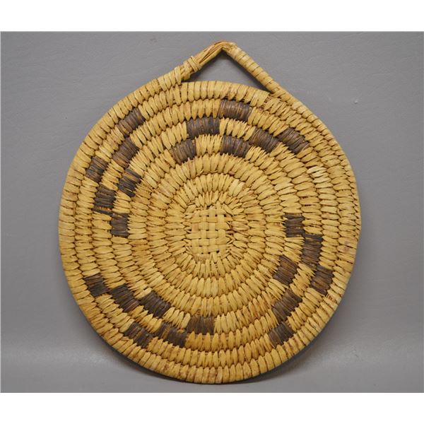 NATIVE AMERICAN PAPAGO BASKETRY PLAQUE