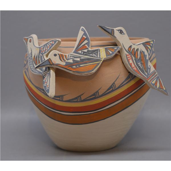 NATIVE AMERICAN JEMEZ POTTERY BOWL BY CLARA GACHUPIN