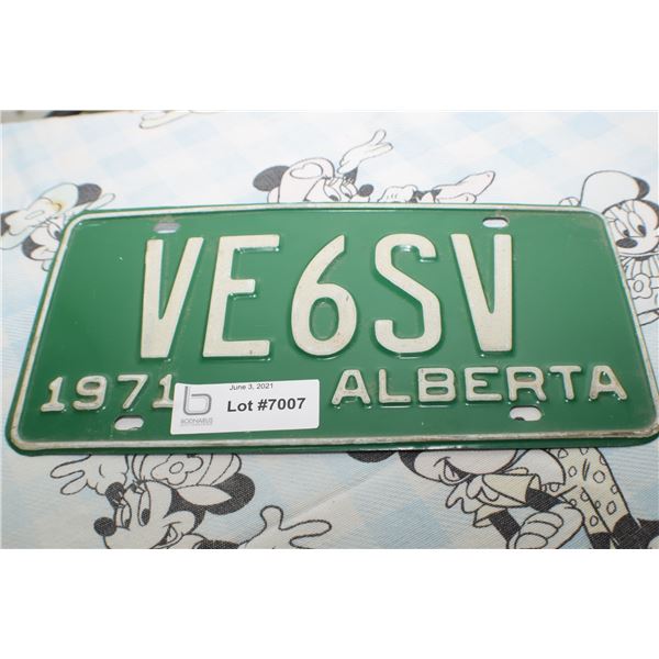 ALBERTA HAM RADIO OPERATORS LICENSE PLATE