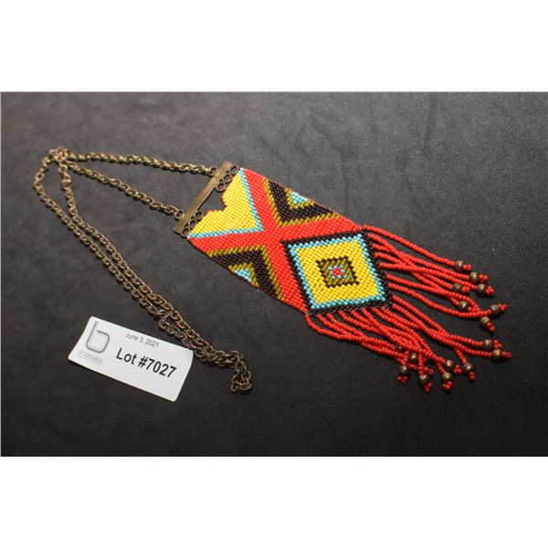 NATIVE BEADWORK NECKLACE