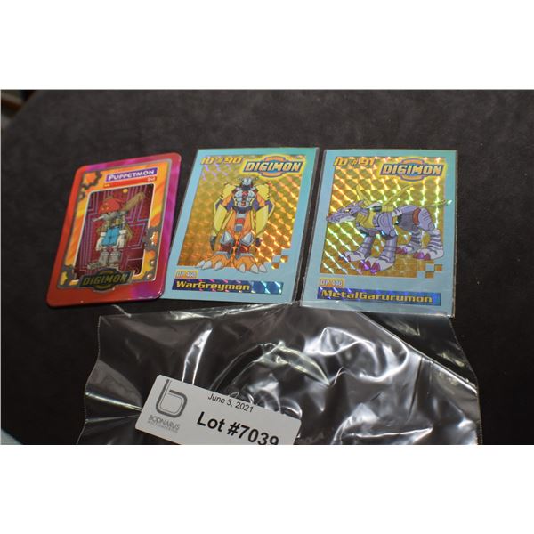 2 MINT DIGIMON FOIL CARDS AND METAL ?