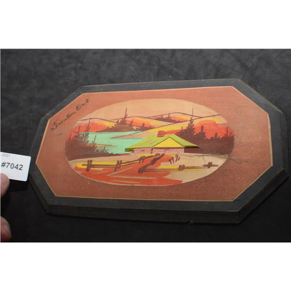 TRENTON ONTARIO WOODEN FOLK ART PICTURE