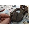 Image 3 : CANADIAN NATIONAL RAILWAY CNR ANTIQUE LOCK CAST GATE VERSION & KEY