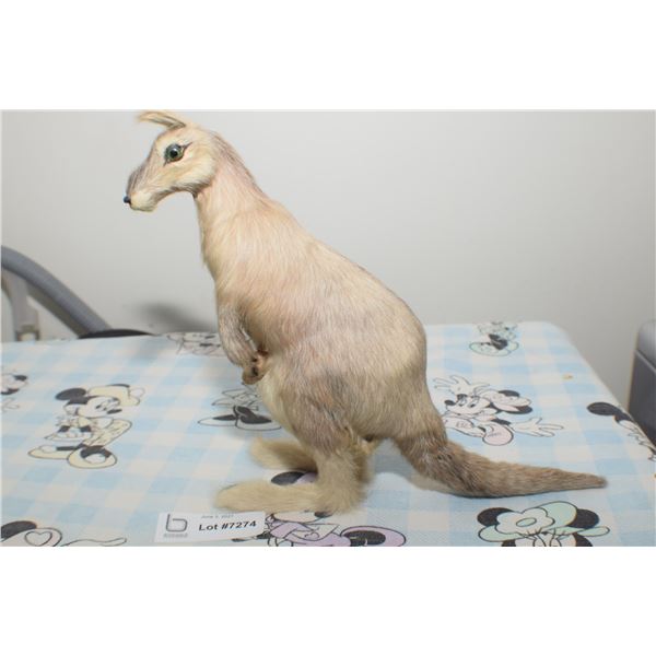 UNIQUE FUR KANGAROO STUFFED TOY FIGURE