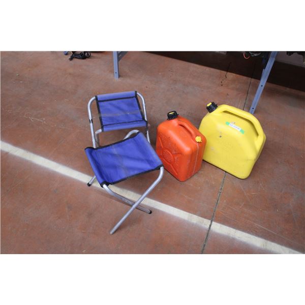 (2) Gas Cans Plus (2) Chairs