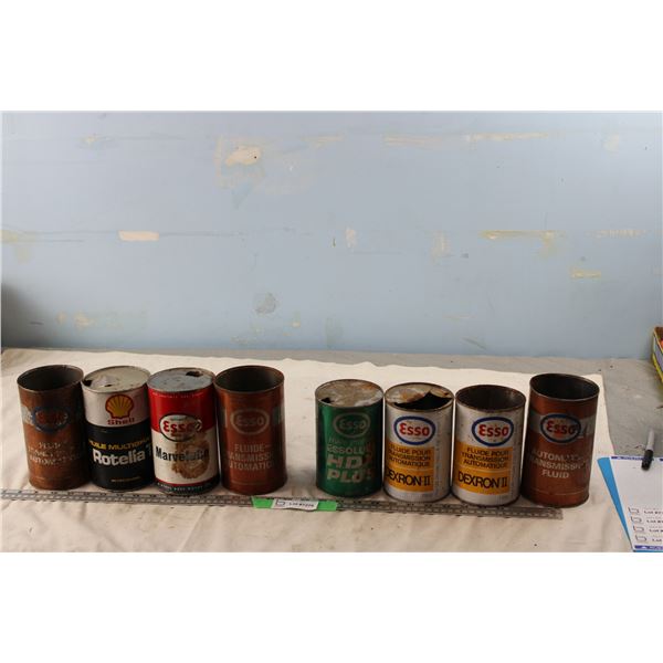 (2X THE MONEY) Total 8 Esso Oil Quart Cans