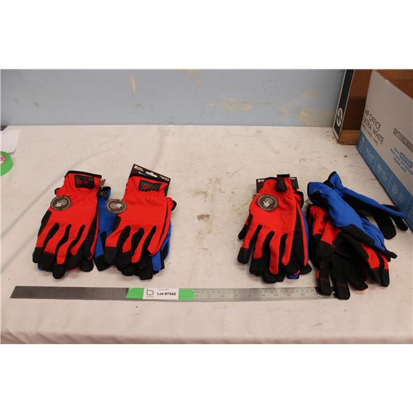 (2X THE MONEY) 8 Pairs of All Purpose Work Gloves