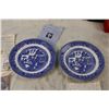 Image 2 : (2X THE MONEY) Original Blue Willow Plates with Legends