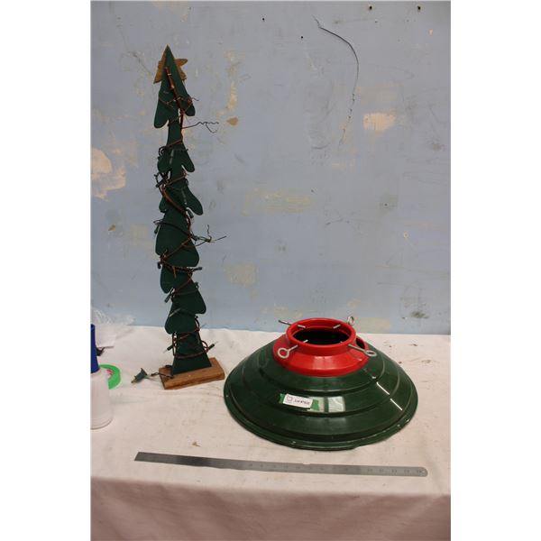 Christmas Tree Stand and Christmas Light Decoration