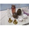 Image 3 : Assorted Decorative Glass and Brass Candle Holders