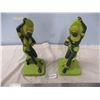 Image 1 : Pair of Green Lady Dancer Figurines 13" High