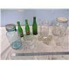 Image 1 : Pair of 7-Up Bottles and Assorted Vintage Glassware