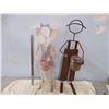 Image 1 : Garden Girl and Garden Boy Metal Planters  30" High