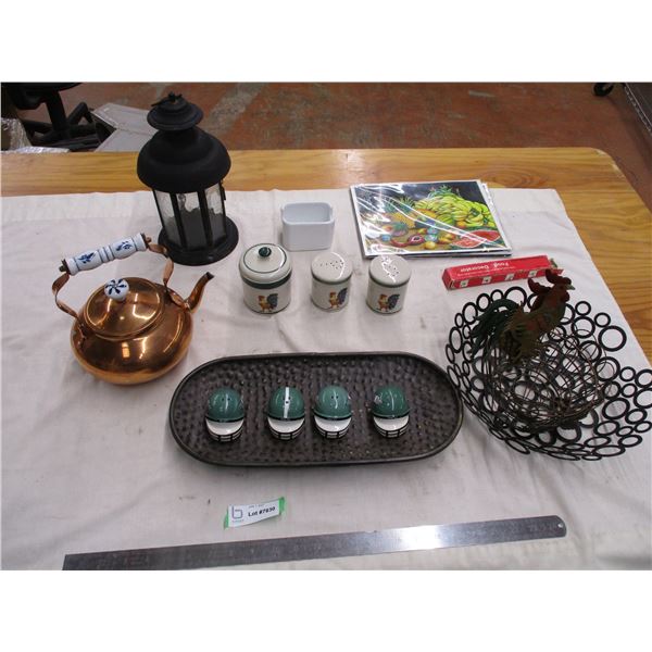 Sask Roughriders Salt + Pepper Shakers and Assorted Kitchen Goods