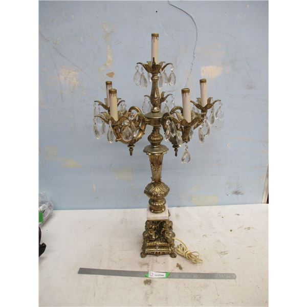 Heavy Cherub Lamp 36" Tall Chandelier Style