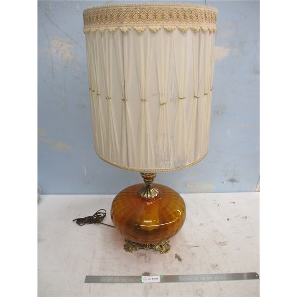 Retro Orange Glass Lamp