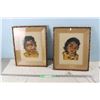 Image 1 : (2X THE MONEY) Native Children Needlework Pictures (14.5" x 18")