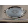 Image 1 : (Silver or Silver Plate?) EPNS 29959 Made in England Vintage Serving Tray (22.5" L with Handles)