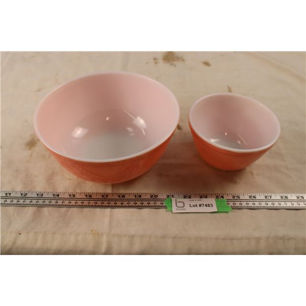 Vintage Pink Pyrex Bowls (5.5" x 8.5")