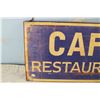 Image 2 : Cafe Restaurant Tin Sign (16" x 30")