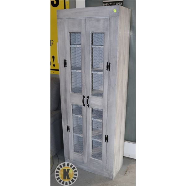 GREY RUSTIC LOOK CABINET