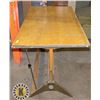 Image 3 : VINTAGE WOOD DRAFTING TABLE