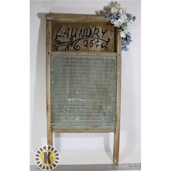 FOLK ART CONVERTED USE WASHBOARD