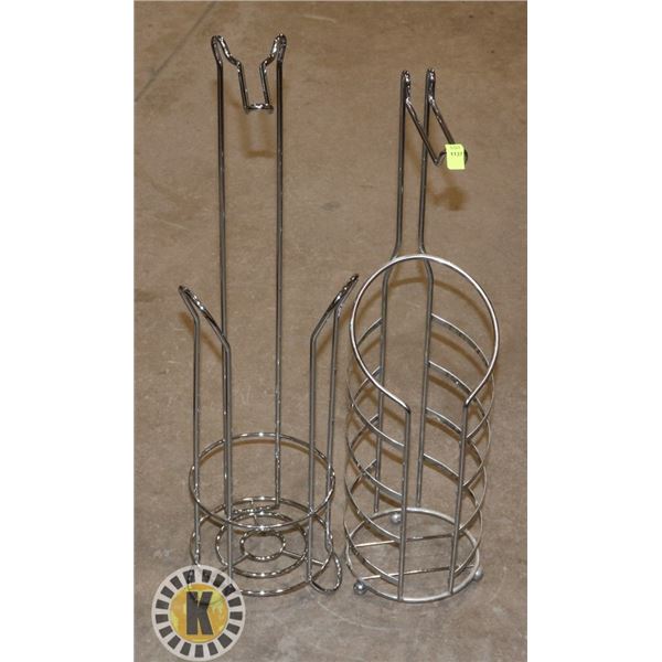 2 TOILET PAPER HOLDERS