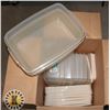 Image 1 : BOX OF PLASTIC RUBBERMAID FOOD CONTAINERS