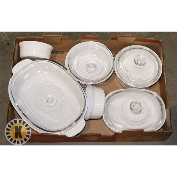 ESTATE SET OF CORNINGWARE DISHES