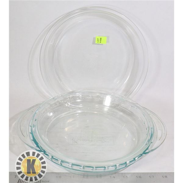 SET OF 3 ESTATE PYREX PIE BOWLS