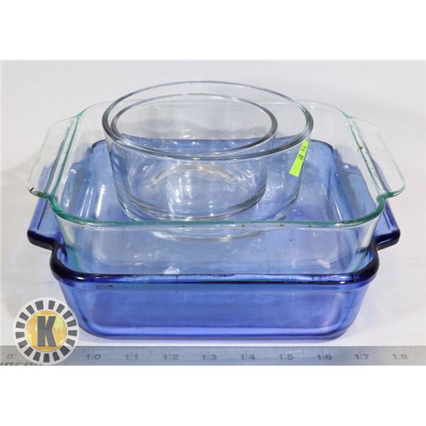 3 ESTATE BOWLS & 1 PYREX ESTATE BOWL