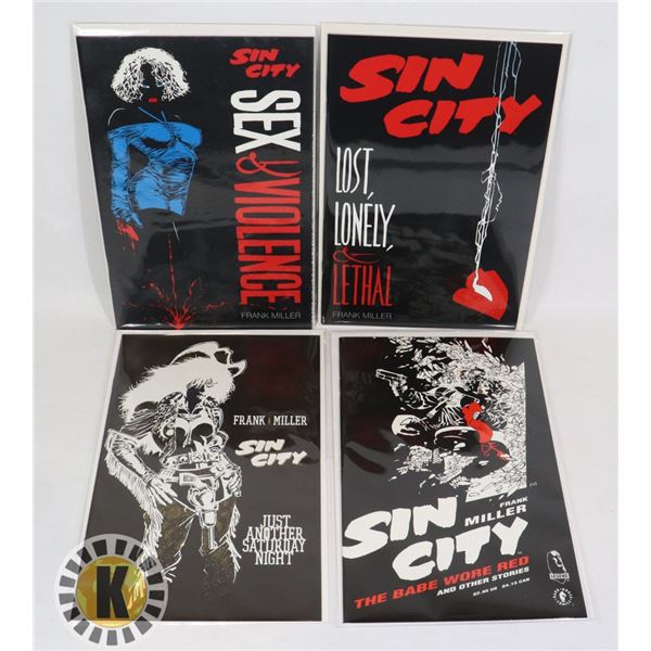 LOT OF 4 SIN CITY COMICS