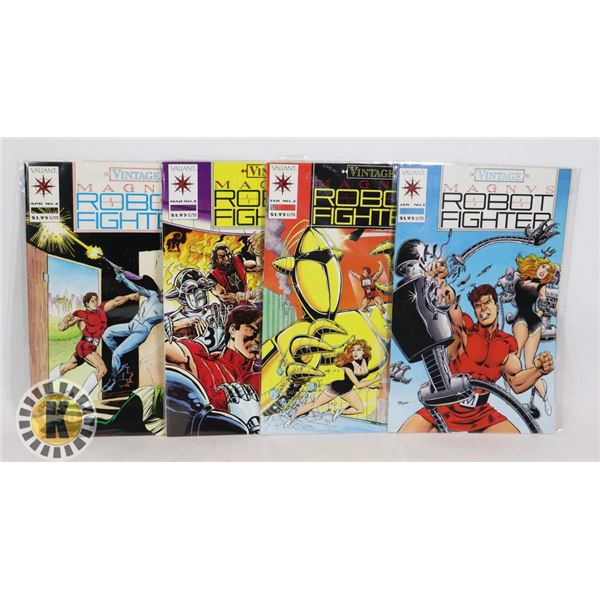 VALIANT COMICS ROBOT FIGHTER ISSUES #1-4