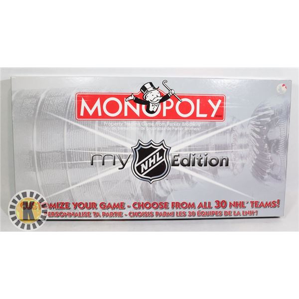 MONOPOLY BOARD GAME NHL EDITION