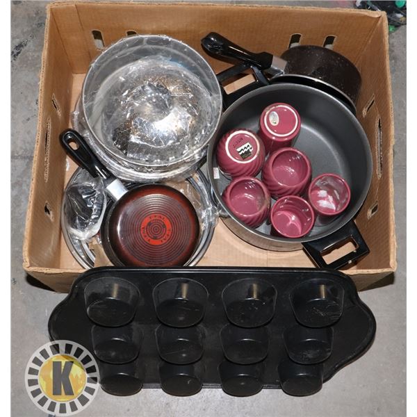 BOX OF ASSORTED COOKING ACCESSORIES