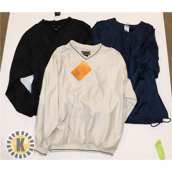 JACKETS GOLFING PACK OF 3 ASSORTED COLORS L