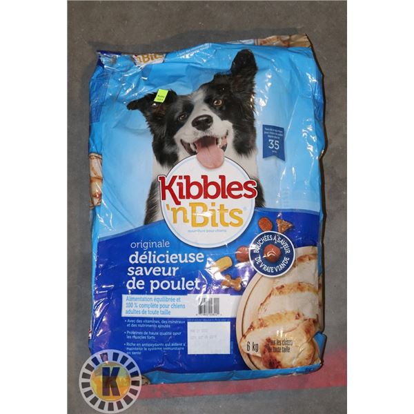 6KG BAG OF KIBBLES AND BITS DOG FOOD